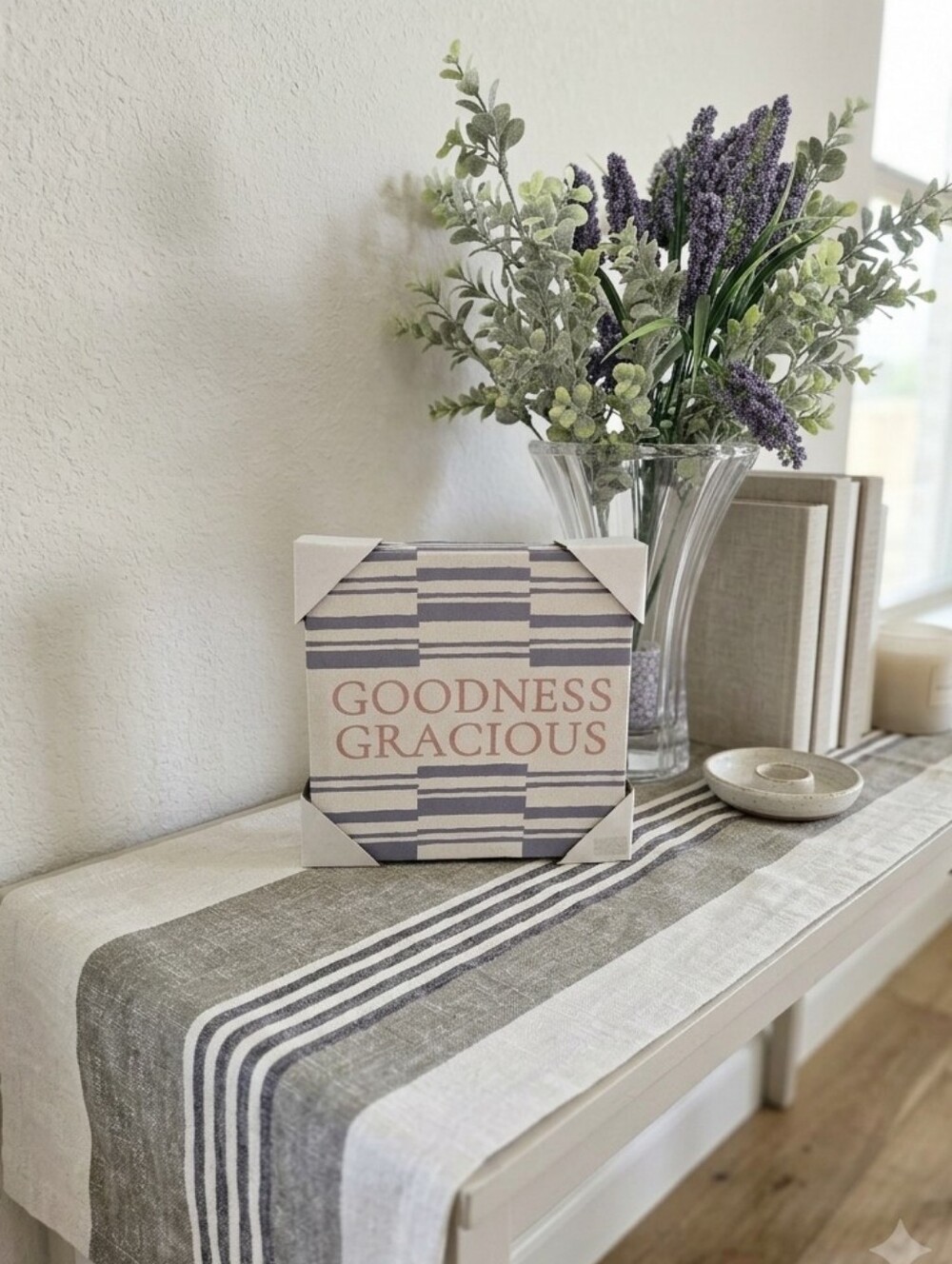Goodness Gracious NWT Decorative Sign in Pink and Gray - Home Accents